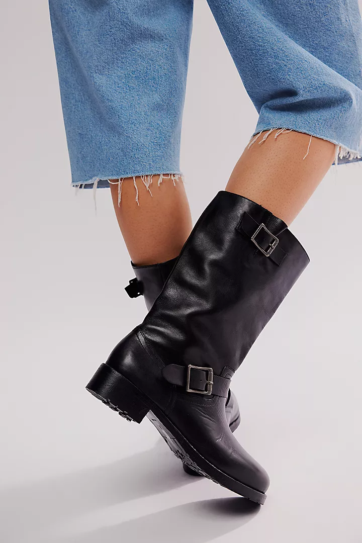 Ride or Die Engineer Boots in Black