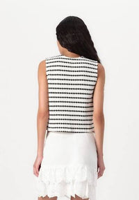 Onleva Striped Vest | Cloud Dancer