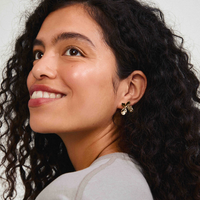 DREAM FLOWER STUD EARRINGS | GOLD