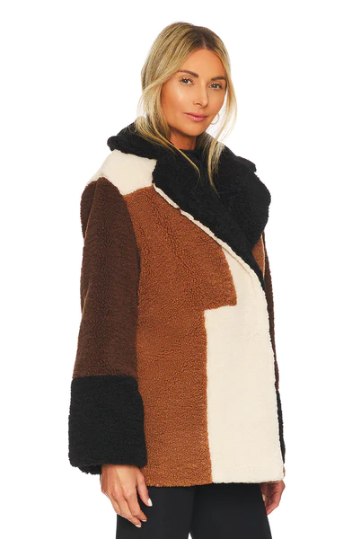 The Willow Colour Block Teddy Jacket