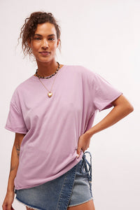 We The Free Nina Tee In Mauve Mousse