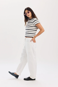 Villa Drawstring Barrel Leg Pant | Lamb