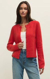 Medina Cozy Rib Cardigan | Red Lotus