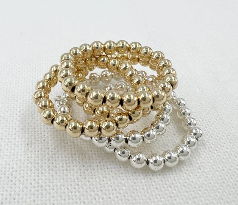 Sterling Silver Bead Stacking Ring | LEAVE ON