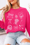 Retro Doodle Sweatshirt in Pink