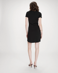Venezuela Knit V-Neck Buttoned Dress