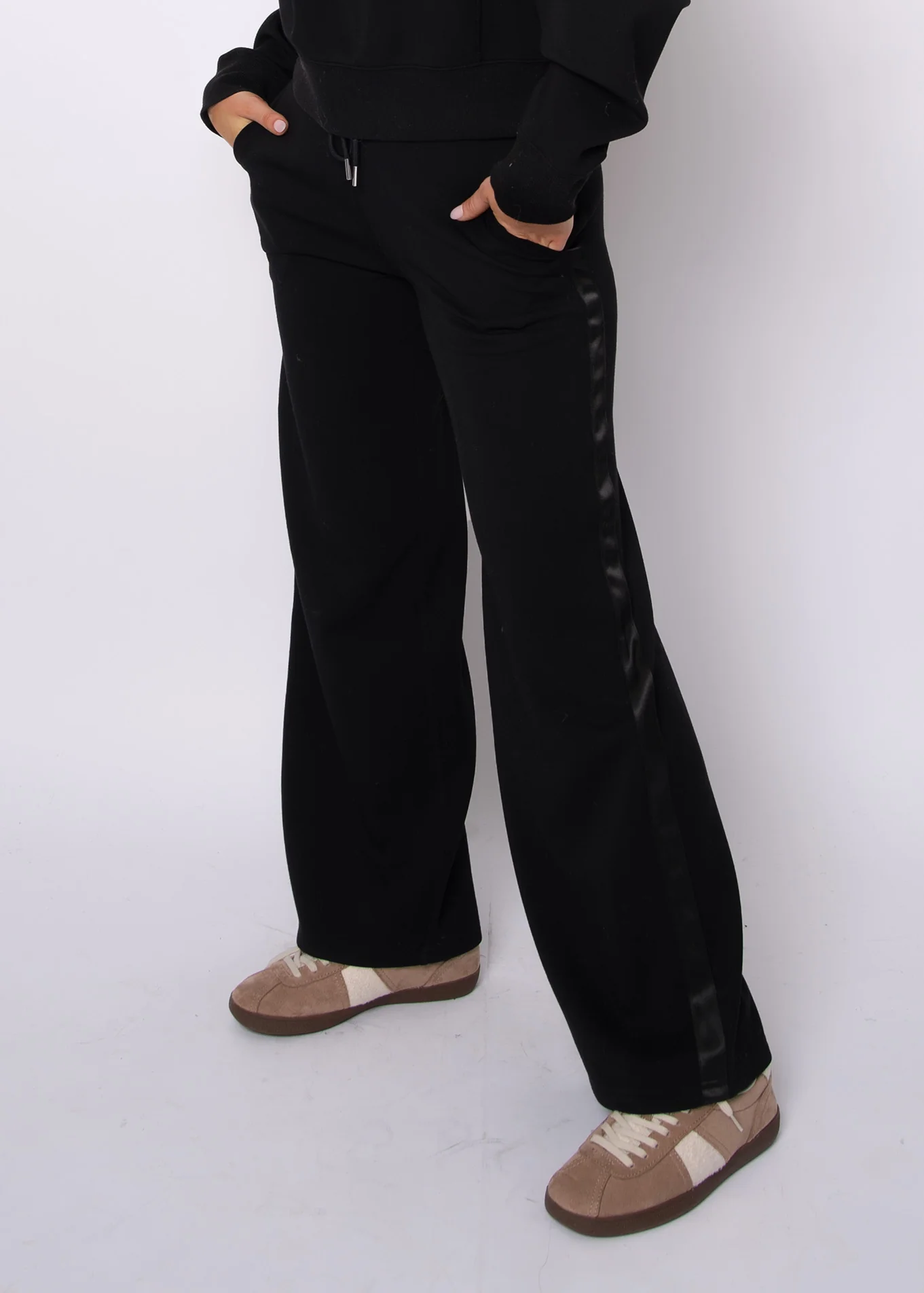 Erika Soft Knit Pant with Satin Trim