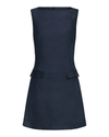 Suede Shift Dress in Navy
