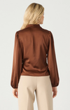 Soft Wrap Blouse in Bronze