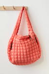 Quilted Carryall Bag in Coral