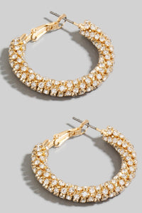 Studded Tube Hoop Latch Earrings