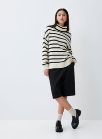 Striped Turtleneck Sweater