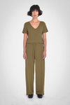 Essex Wide Leg Pant in Moss