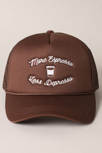 More Espresso Less Depresso Trucker Hat