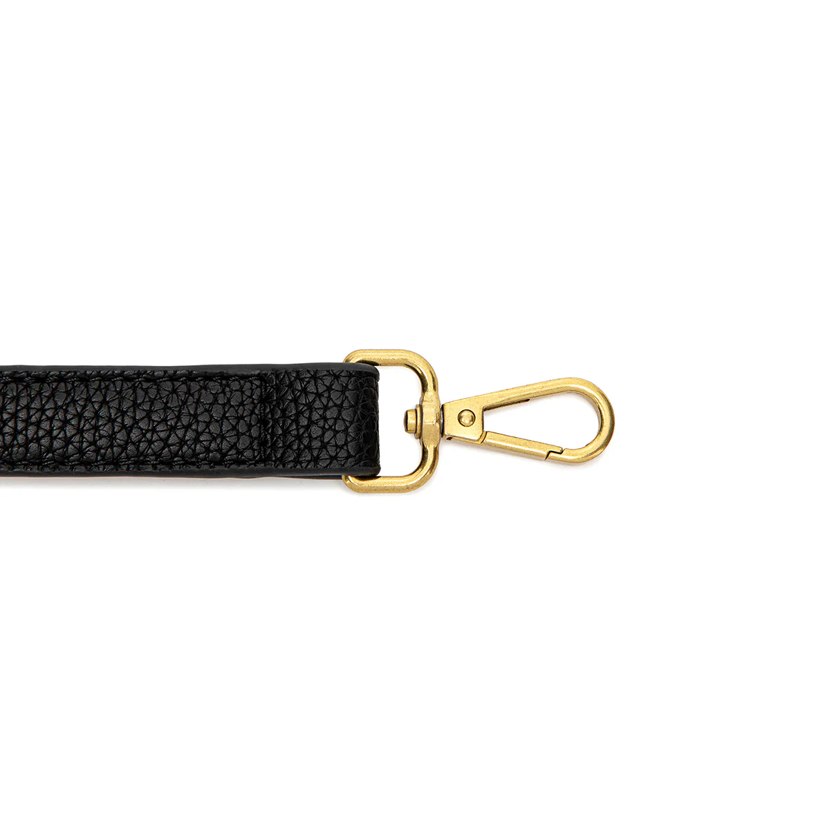 Lock Shoulder Bag Black Pebble