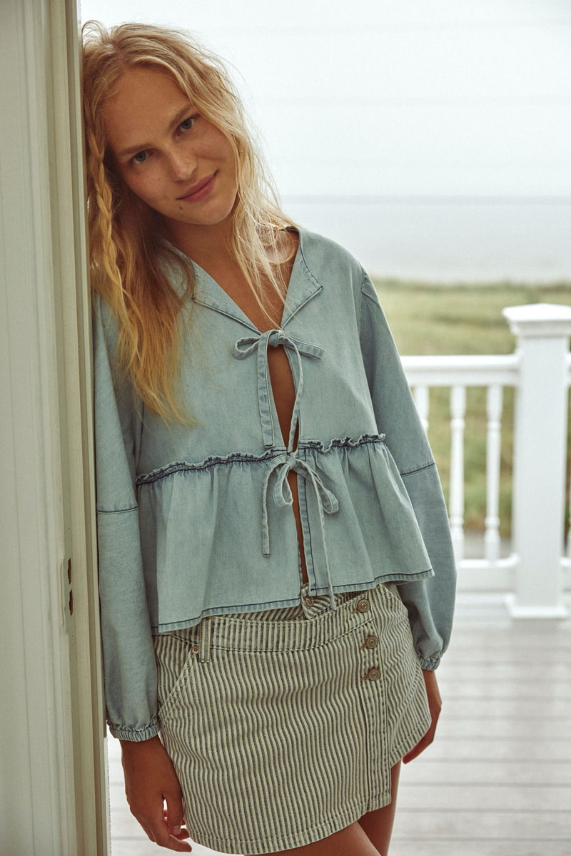 Brunch Babe Denim Blouse