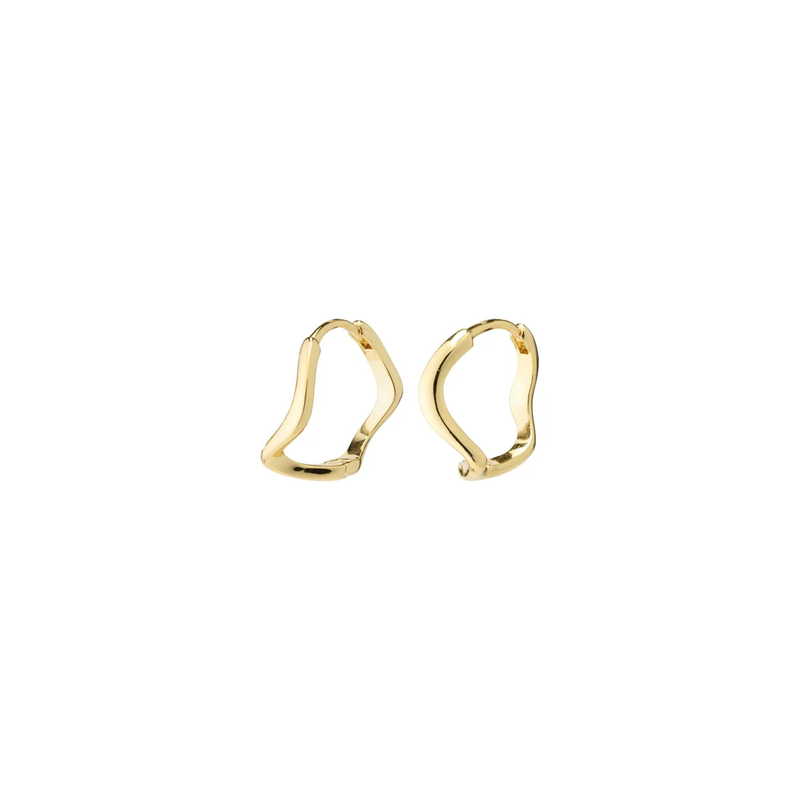 ALBERTE Wave Hoops Gold Plated