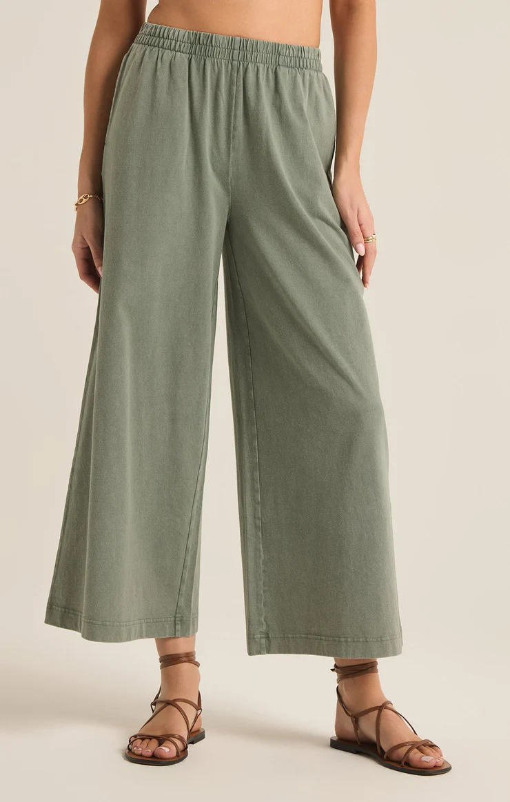 Scout Cotton Jersey Pocket Pant In Palm Green