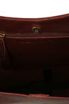 Knot Leather Shoulder Bag in Auggie Maroon