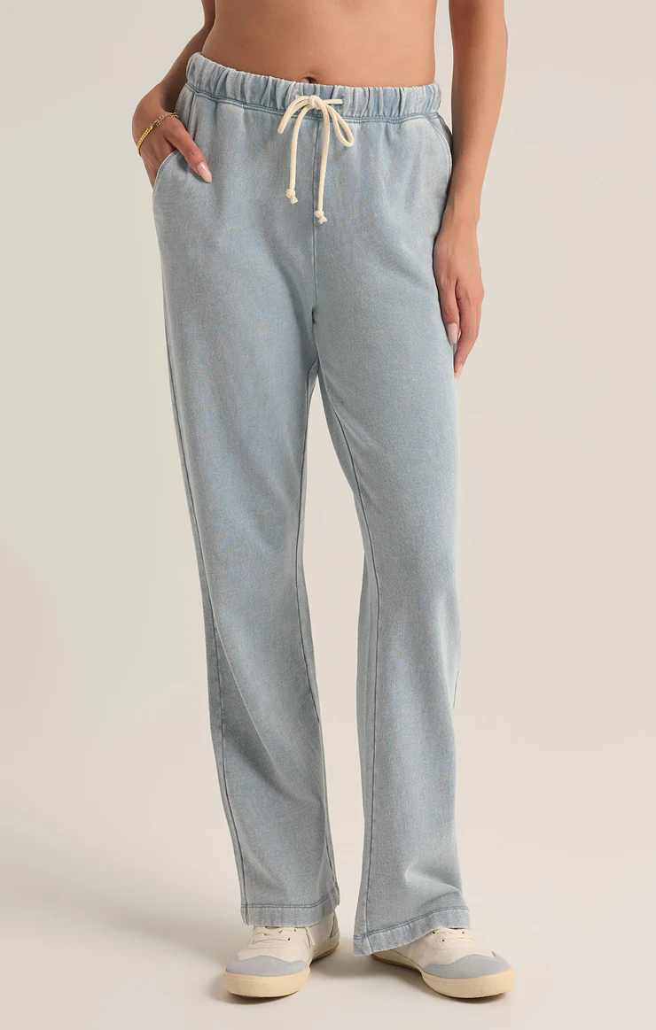 Hunter Knit Denim Pant In Washed Indigo