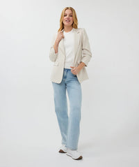 Linen Look Blazer | Sand