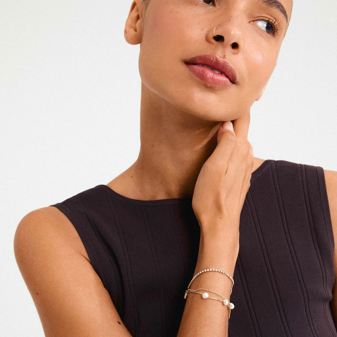 BREEZE PEARL + CRYSTAL BRACELET