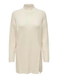 Katia Side Slit Long Sweater in Ivory