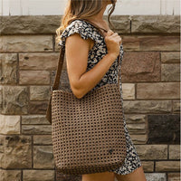 Osler Hobo Woven Tote | Dark Khaki