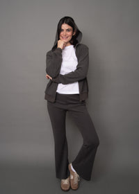 Fenty Cozy Waffle Pull on Flare Pant | Coal