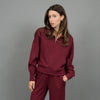 Mailyn Mockneck Half Zip in Oxblood | Scuba Collection