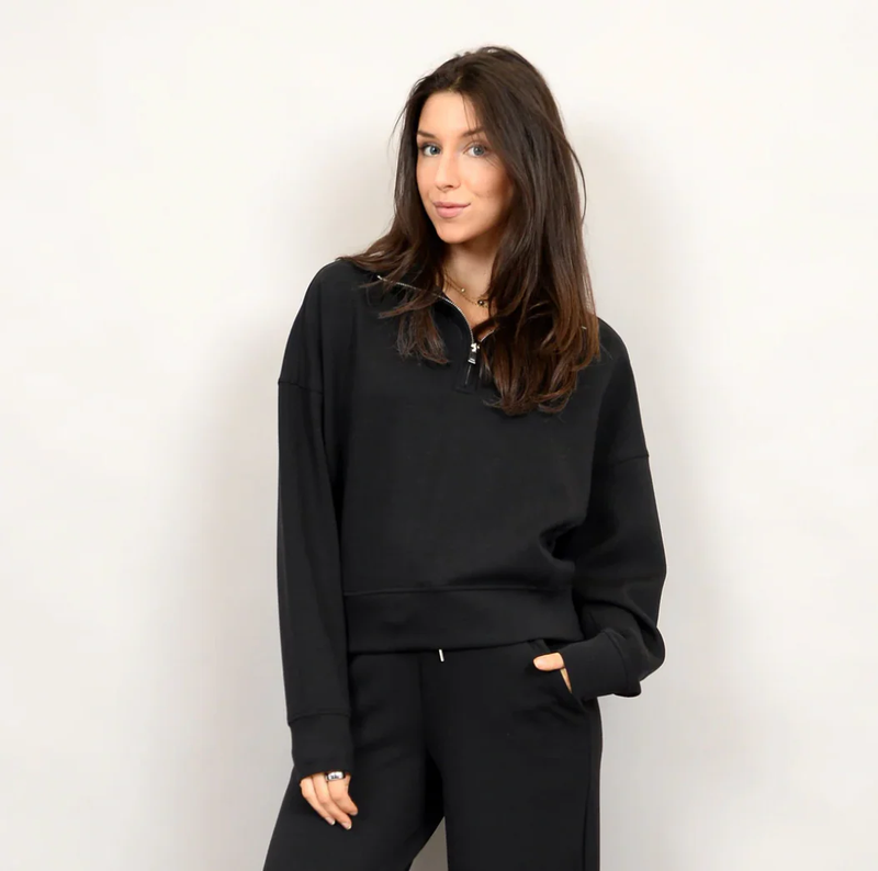 Mailyn Soft Trim Sweater with Satin Trim