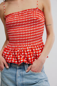 Sundance Tank | Red Gingham Combo