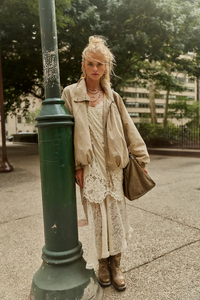 Chelsea Funnel Neck Jacket in Oatmeal