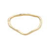 TRUST Recycled Wavy Crystal Bangle Gold Plated