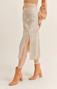 Luxe Life Midi Skirt in Champagne