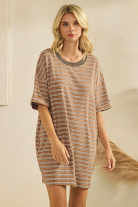Stripe Knit Oversized Top/Dress