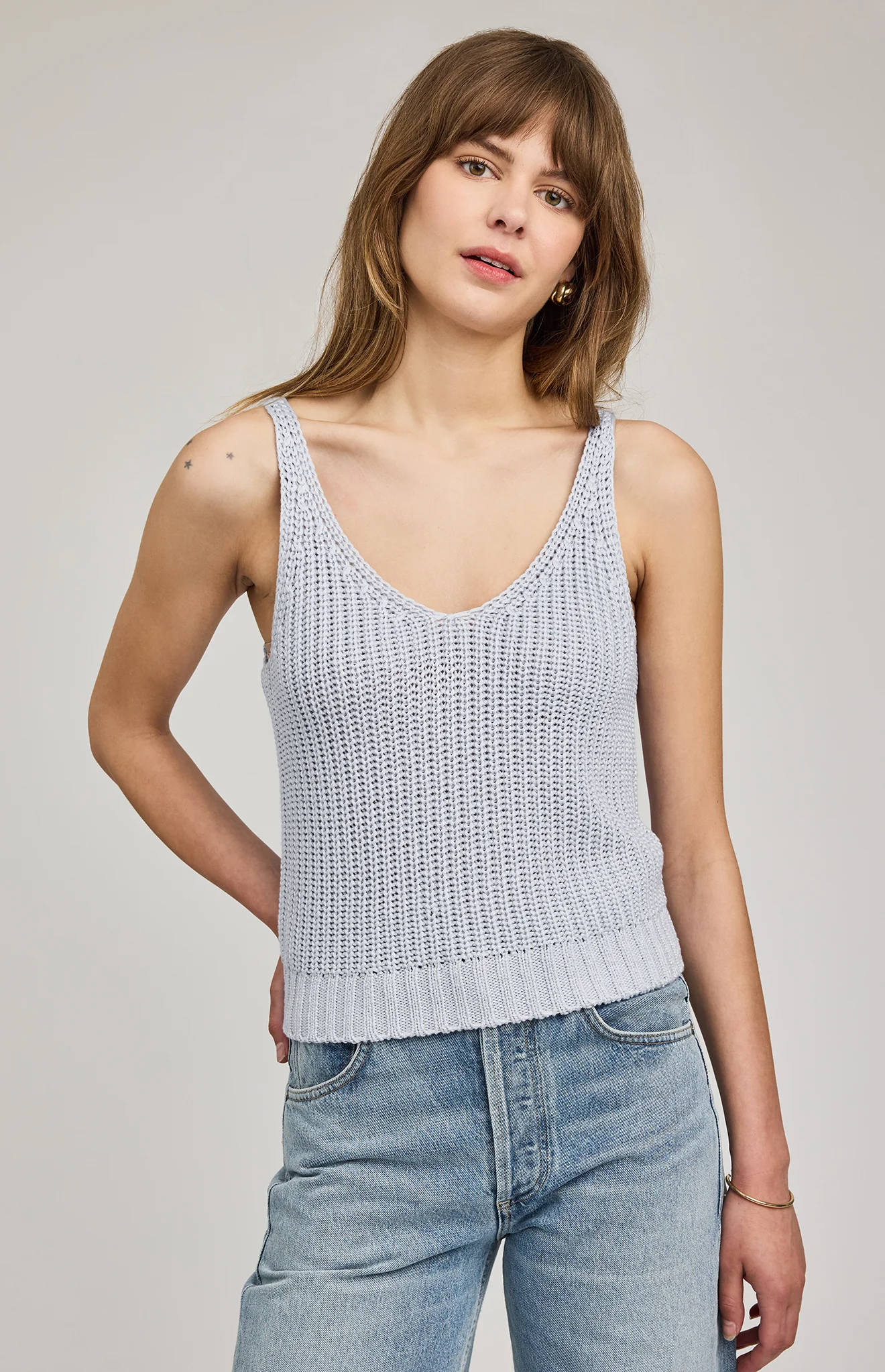 Lizzie Knit Tank | Chambray