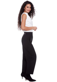Barry Ponte Barrel Wide-Leg Ankle Pant