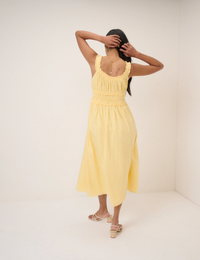 Butter Yellow Sleeveless Ariel Midi Dress