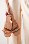 Mila Minimal Flat Sandals| Rose Gold