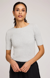 Rooney Knit Top in Heather Grey