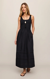 Johanna Midi Dress in Black