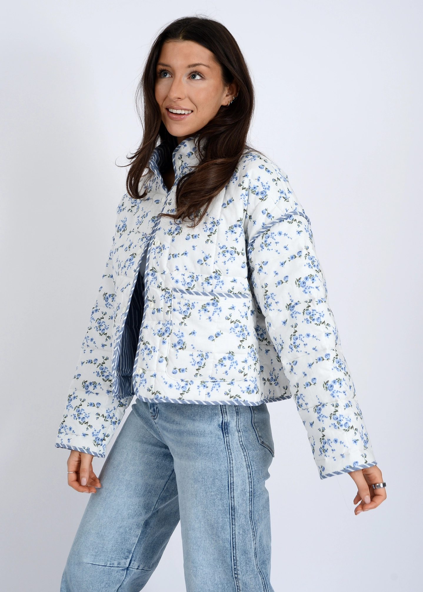 Aime Reversible Quilt Jacket | Floral
