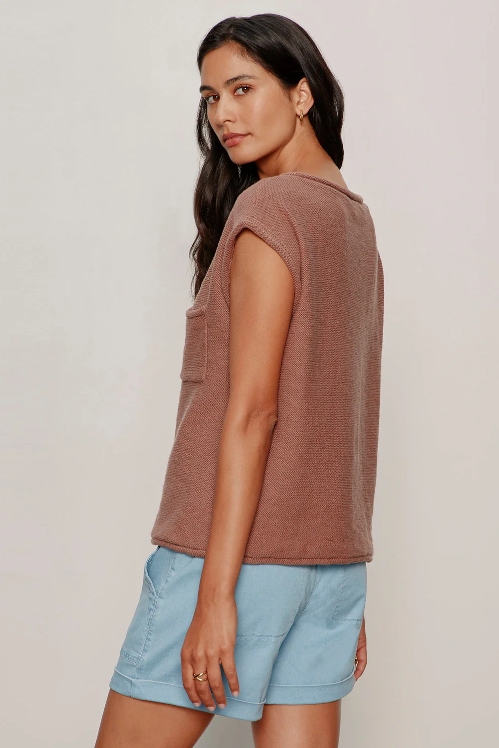 Easy Sweater Tee in Teddy
