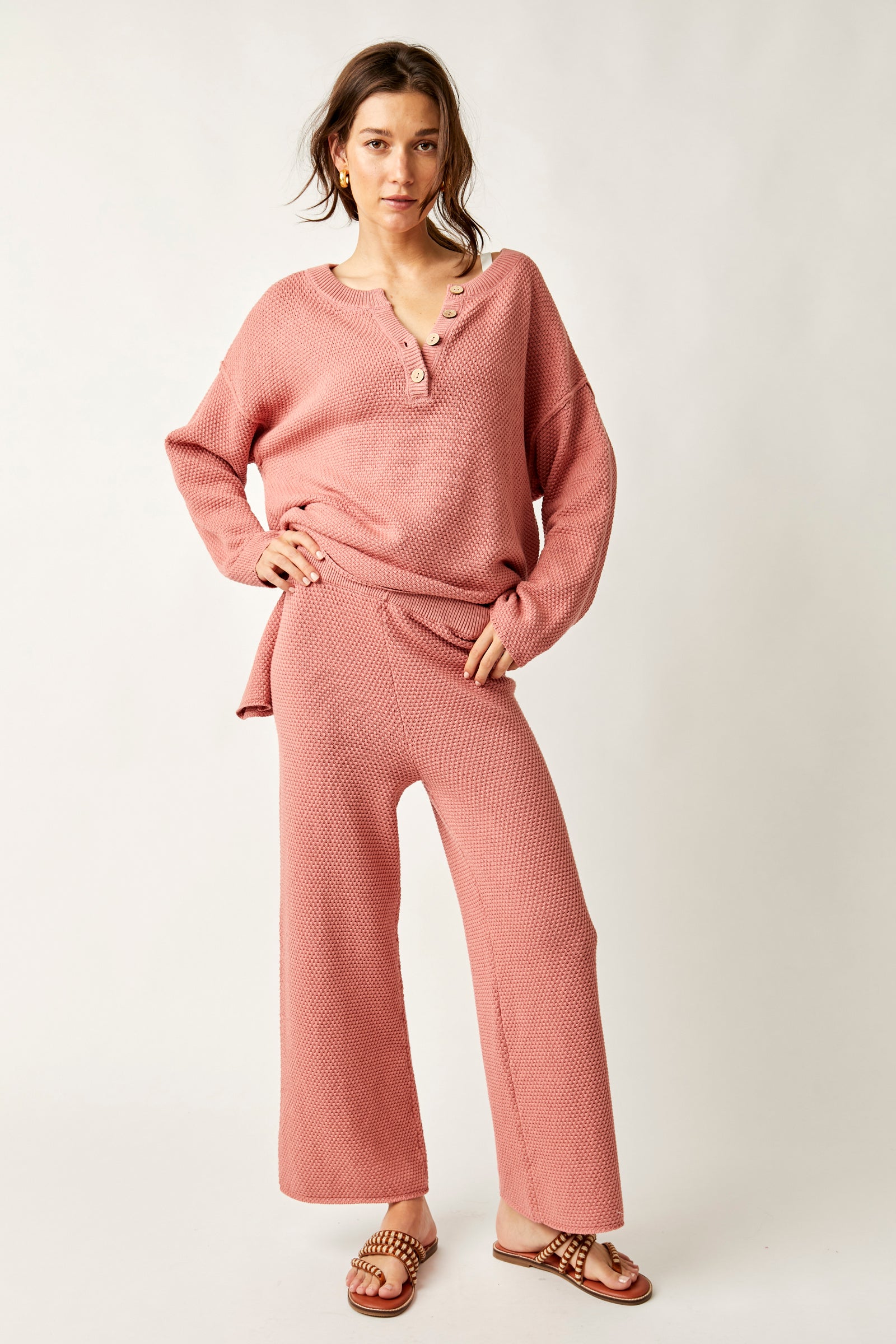 Hailee Sweater Set In Rosie