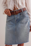 Suzy Denim Midi Skirt in Sun Stoned Blue