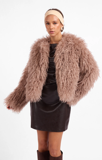 Deep Woods Fur Jacket | Taupe