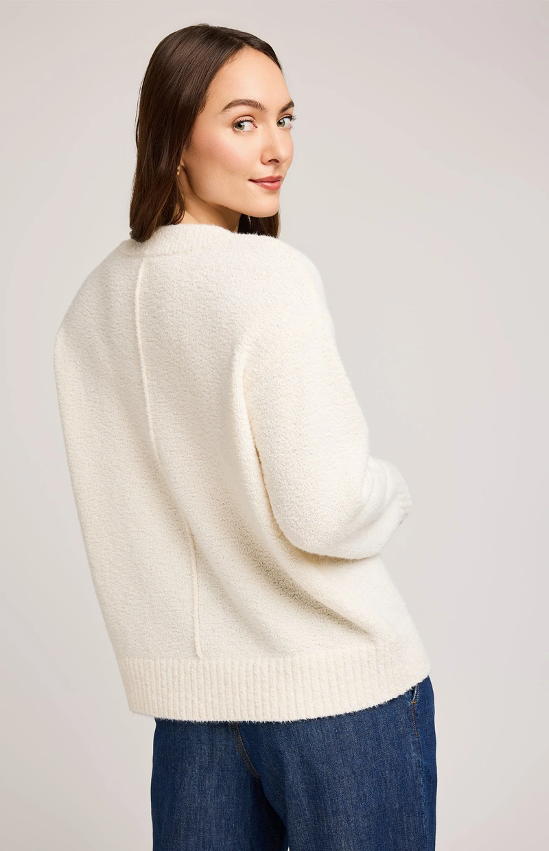 Tilda V-Neck Sweater in Cream