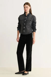 SAT 90s Straight in Black Velvet