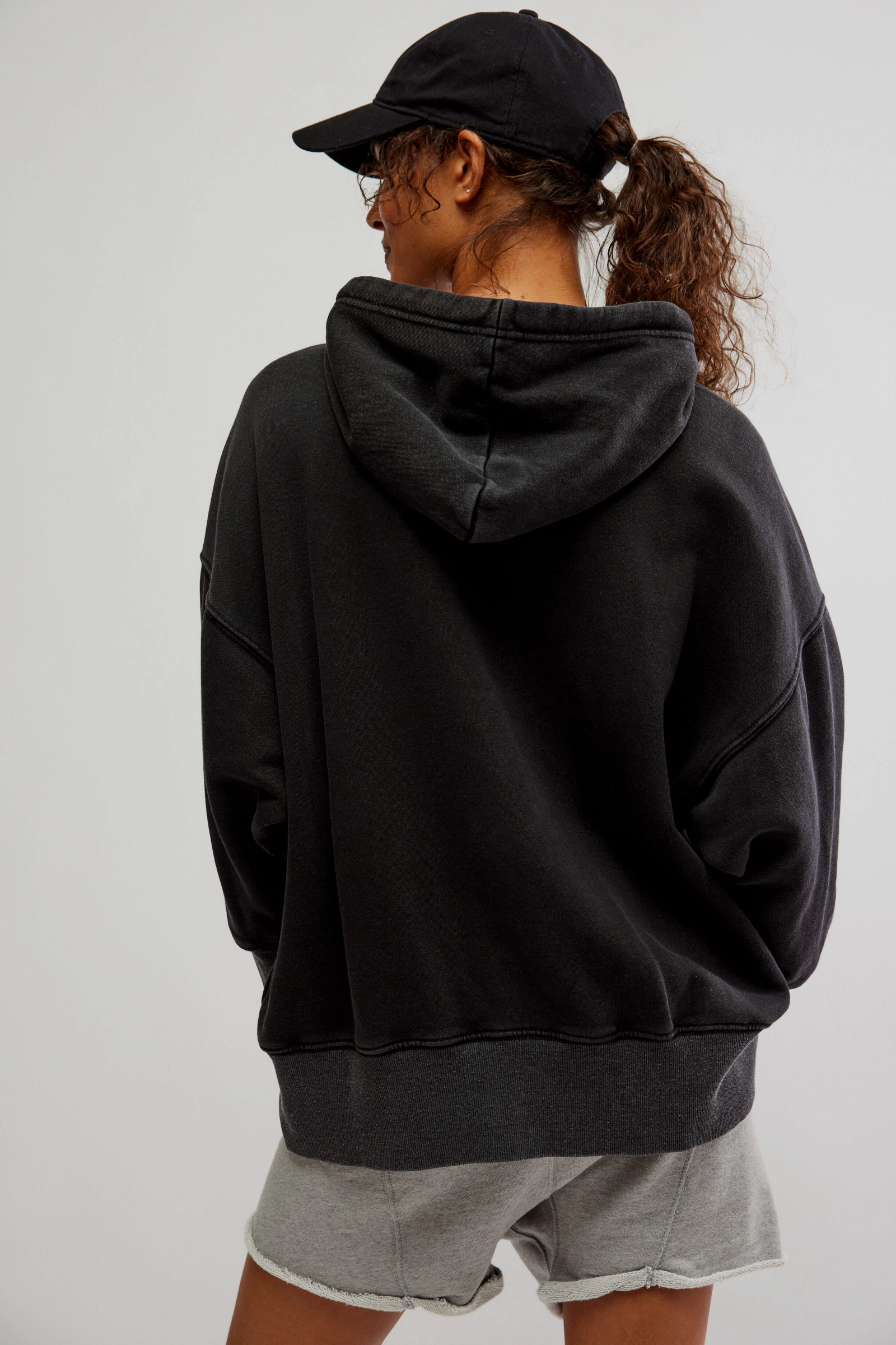 Sprint to the Finish Hoodie in Washed Black